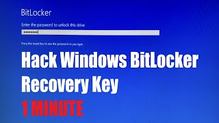 Unlock, Turn off and Bypass the Windows BitLocker in ONE MINUTE | If You are WELL PREPARED