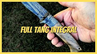 Forging a Full Tang Feather Damascus Knife with Integral Bolsters Part 2