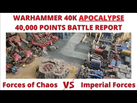 Apocalypse 40,000 points of Imperium Vs Chaos - Warhammer 40k Battle Report 2022
