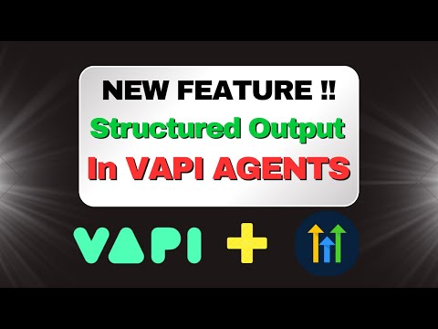 How to Use the Structured Outputs Feature in Vapi (Full Guide). Structured Output In Voice AI Agent