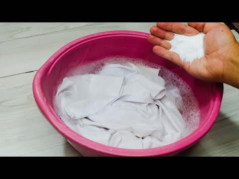 Say goodbye to stubborn, old stains on white clothes with salt💧👚