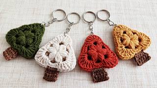 How to Crochet Adorable Mini Christmas Tree Keychains