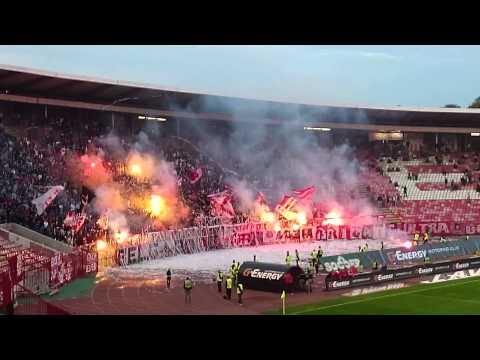 Crvena Zvezda-Voždovac 2:2 papiri i baklje 04.10.2014