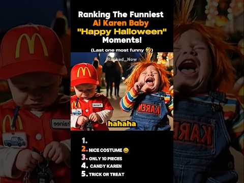 Ranking The Funniest AI Karen Baby Happy Halloween Moments 🎃😂 #funny #shorts