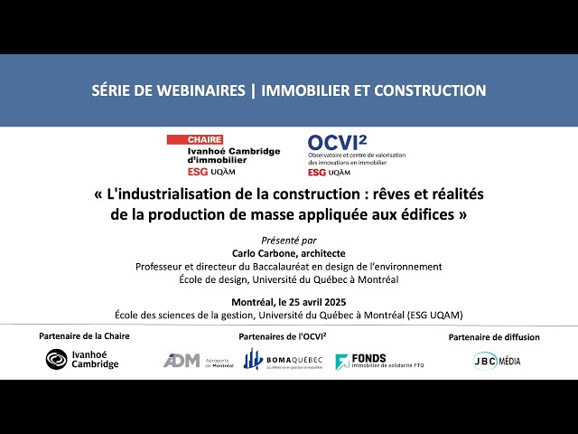 Immobilier et construction | L&rsquo;industrialisation de la construction: rêves et réalités de la production de masse appliquée aux édifices