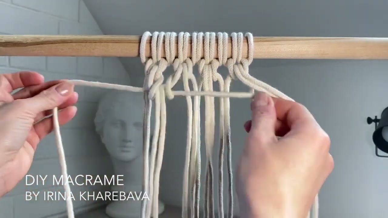 МАКРАМЕ/Мини-урок/Плетение из шнура/DIY/macrame