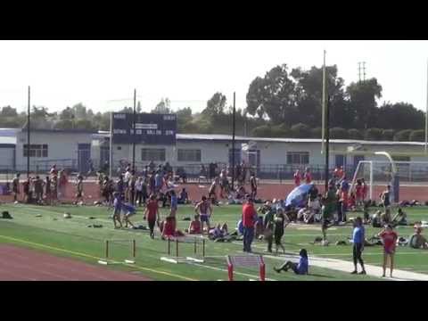 FSG 300m Hurdles vs Marina & Edison 4-2-15 - Los Alamitos Girls