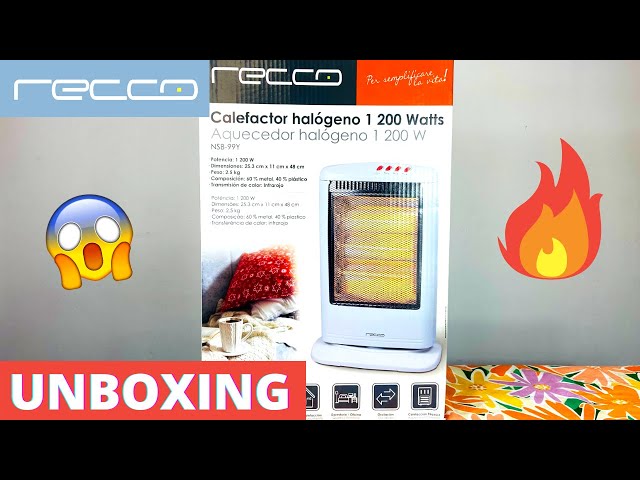 Vídeo relacionado con THINIA HOME - Estufa Eléctrica Halógena de Bajo Consumo, Movimiento Oscilante, Sensor de Protección Antivuelco, 3 Niveles de Potencia, 1200W, Diseño Portátil, Gris