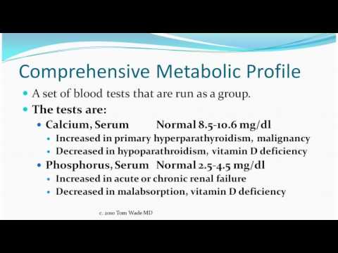 Comprehensive Metabolic Profile