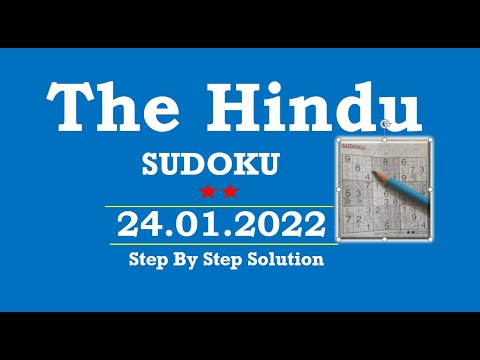 How to Solve 2 Star Hindu  Sudoku Jan 24, 2022 -  Step By Step Solution
