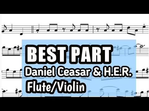 Best Part Flute or Violin Sheet Music Backing Track Play Along Partitura