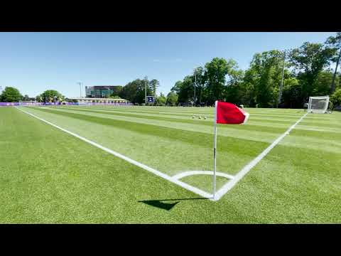 The wind blowing a flag at Johnson Stadium in Greenville, North Carolina