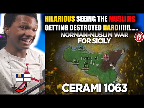 Christian British caribbean reacts Battle of Cerami 1063 Normans vs muslim reaction islam expansion