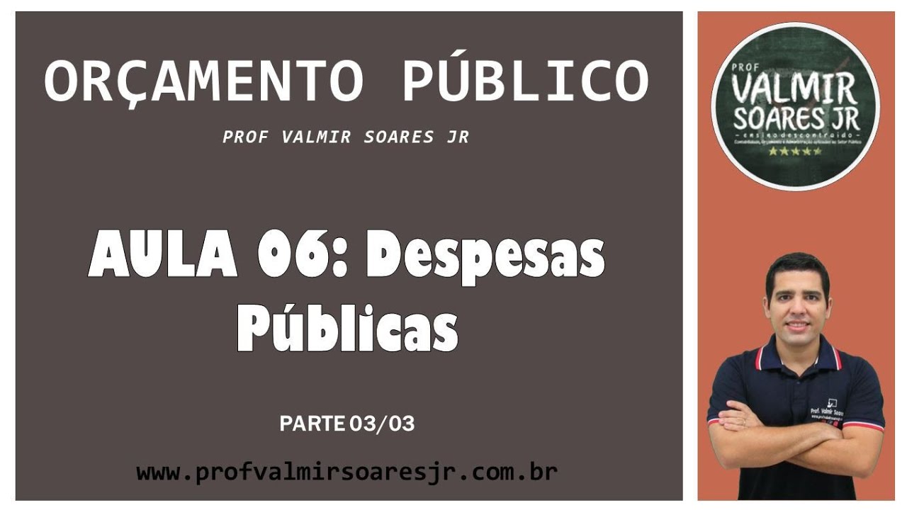 ORÇAMENTO PÚBLICO PARA CONCURSOS - AULA 06 - PARTE 03/03 - DESPESAS PÚBLICAS