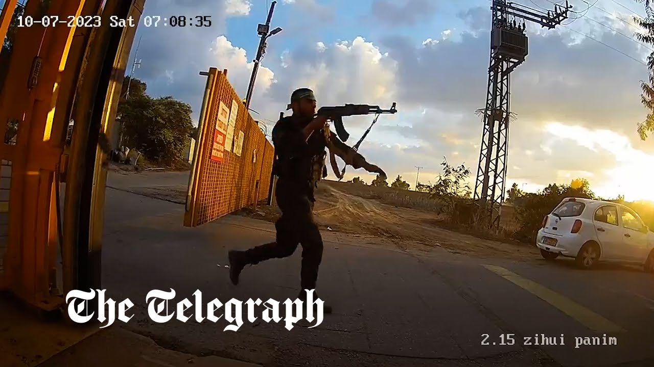 Watch: CCTV shows Hamas gunman executing festival-goer at point-blank range