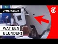 Enorm jacht botst tegen brug