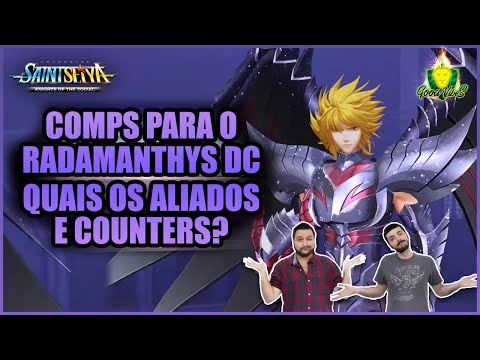 COMPS para o RADAMANTHYS DC! Quais os MELHORES COUNTERS e COMBOS? - Saint Seiya Awakening