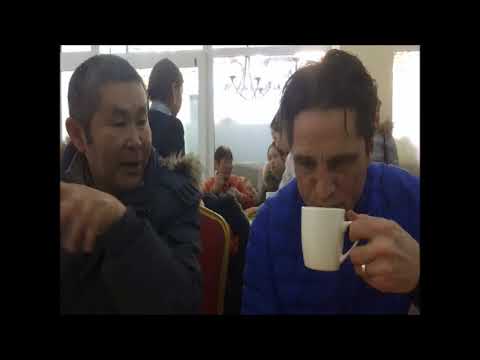 Trying Airag (aichs) - Fermented Mare's Milk - the husband