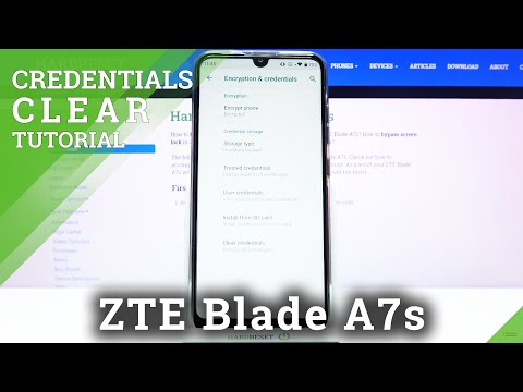 How to Clear Credentials in ZTE Blade A7s – Remove Licenses