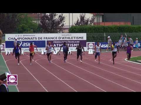Albi 2017 : Finale 100 m Nationaux M (Guy-Elphège Anouman en 10''39)
