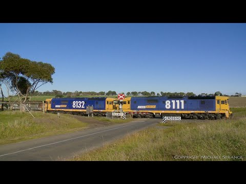 7731V Pacific National Grain Train At Level Crossing - PoathTV Australian Railways