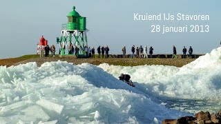 preview picture of video 'Kruiend ijs in Stavoren, 28 januari 2013'