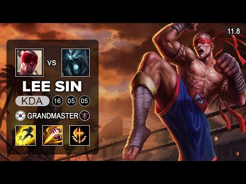 Lee Sin Jungle vs Karthus - KR Grandmaster Patch 11.8