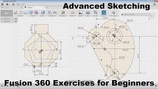 Fusion 360 Training Exercises for Beginners - 3 | Fusion 360 Advanced Sketching Tutorials