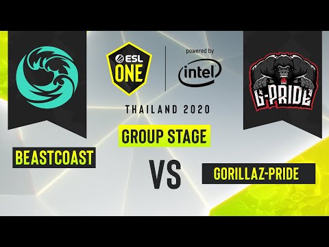 Dota2 - beastcoast vs. Gorillaz-Pride - Game 2 - ESL One Thailand 2020 - Group Stage - AM