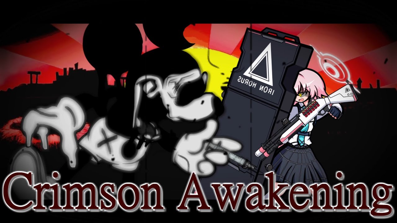 【FNF】Crimson Awakening but Mickey Mouse and Hoshino sings it【Blue Archive / ブルアカ】