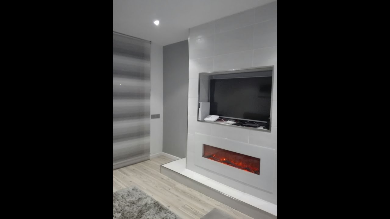 COMO HACER MUEBLE TV CON CHIMENEA ELÉCTRICA