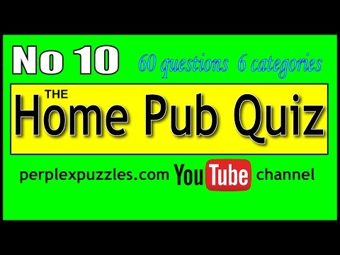 The Home Pub Quiz No 10