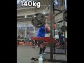 프론트스쿼트 140kg 10회