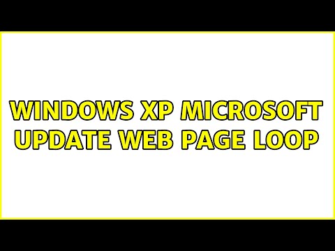 Windows XP Microsoft Update web page loop