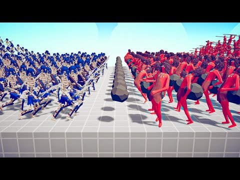 100x TRIBAL ARMY 🗿 vs 💀 100x SPOOKY ARMY / Totally Accurate Battle Simulator ( TABS )