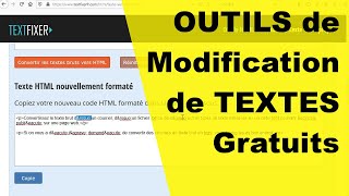 📝Outils d&#39;édition et de transformation de texte, en ligne, gratuits, simples, efficaces...