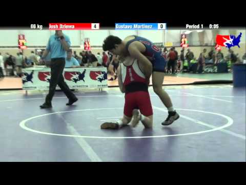 Josh Dziewa vs. Gustavo Martinez at 2013 ASICS University Nationals - FS