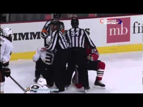 Matt Beleskey vs Jamal Mayers December 16th 2011
