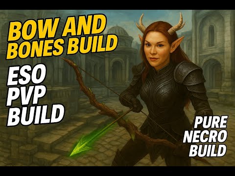 ESO PvP Build! Bow and Bones! Pure Necromancer Build, No Subclass, Update 48, hidden giveaway! ;)