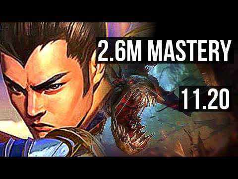 XIN ZHAO vs FIDDLESTICKS (JUNGLE) | Rank 3 Xin, 2.6M mastery, 5/1/5 | TR Grandmaster | v11.20