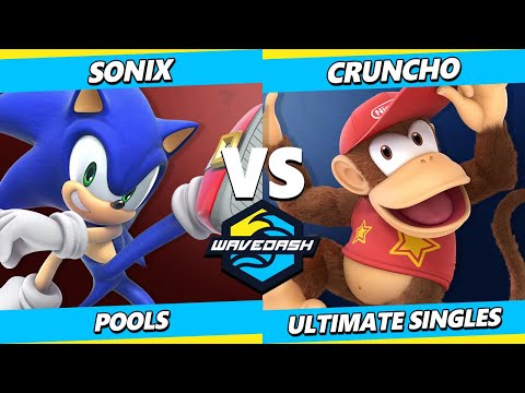 Wavedash 2023 - Sonix (Sonic) Vs. Cruncho (Diddy Kong) Smash Ultimate - SSBU