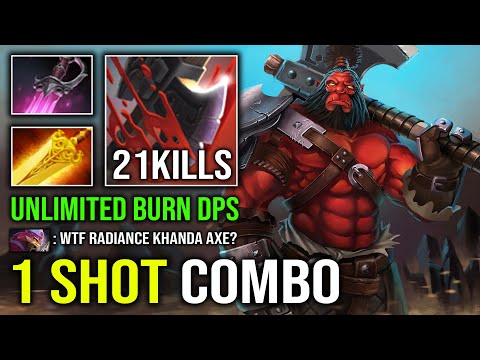 HOW TO SOLO MID AXE 1v5 Radiance Khanda 1 Shot Culling Blade Combo Hard Carry Dota 2