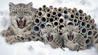 Incredible Courage 🏔️ Snow Leopard Cub Saves Its Mother | Animal Angels