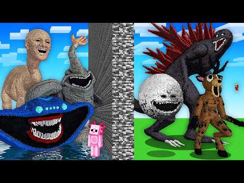 Every Minecraft LAND VS SEA MONSTER in Minecraft Build Battle!