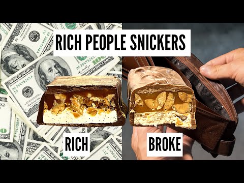 Making a snickers bar for rich people | Rich People Sweets