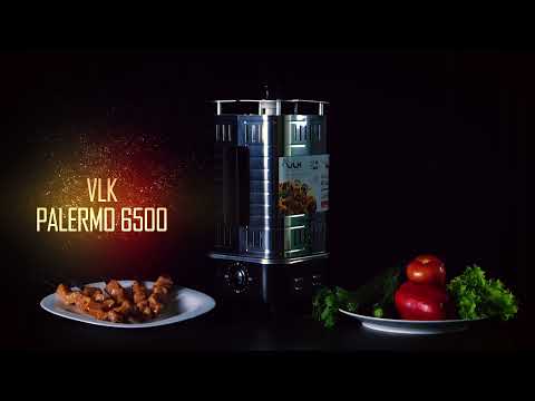 Миниатюра изображения товара Электрошашлычница VLK Palermo 6500 (стальной/черный)