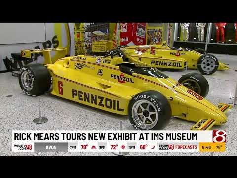Rick Mears tours new exhibit at IMS Museum