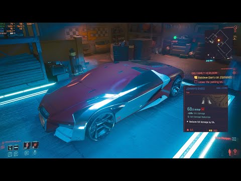 Cyberpunk 2077 Playthrough - Gig: Family Heirloom - Where to find Johny's Shoes - Deliver Super Car