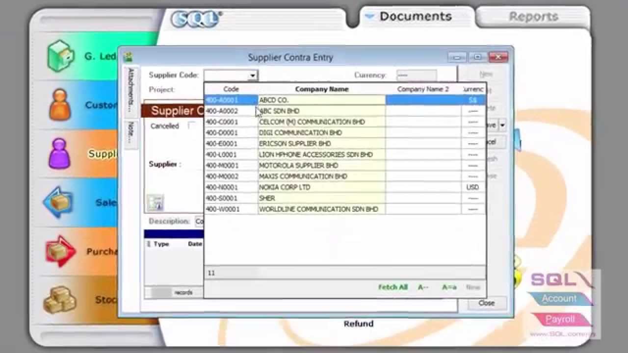 4 07 Customer Contra and Supplier Contra