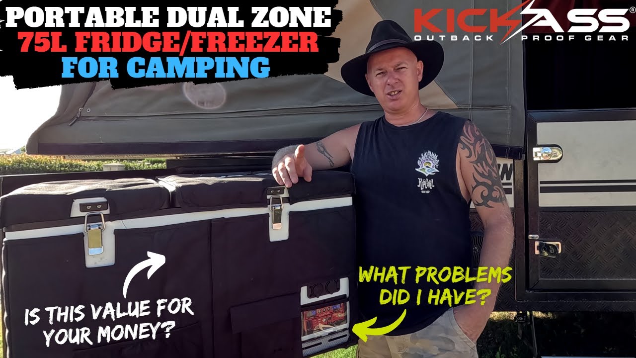Watch customer video of KickAss 75L Portable Camping Fridge/Freezer & Lithium Vacuum Sealer Combo